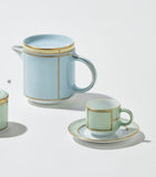 Ginori 1735 Colonna Diva Verde porcelain coffee saucer 12.5cm, UK version