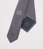 Armani silk geometric jacquard tie 7cm - British product
