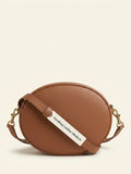 CELINE Triomphe crossbody bag in brown leather, imported from the UK