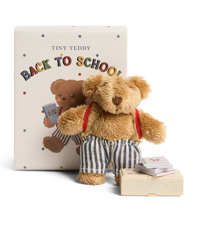 Konges Sløjd Tiny Teddy back to school soft toy 10cm, UK version