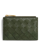 Bottega Veneta Intrecciato zipped card holder in nappa leather, imported from the UK