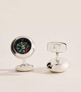 Harrods Tateossian Palladium-Plated Compass Cufflinks- Buy online at McGrocer