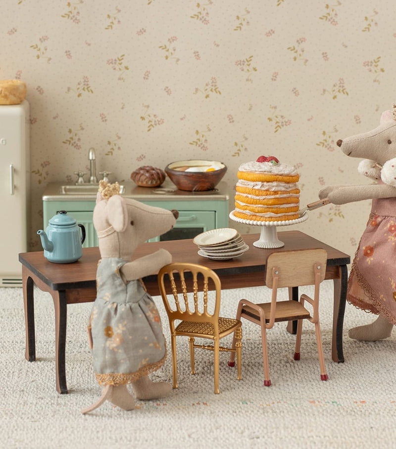Maileg miniature mouse house dining table - British product