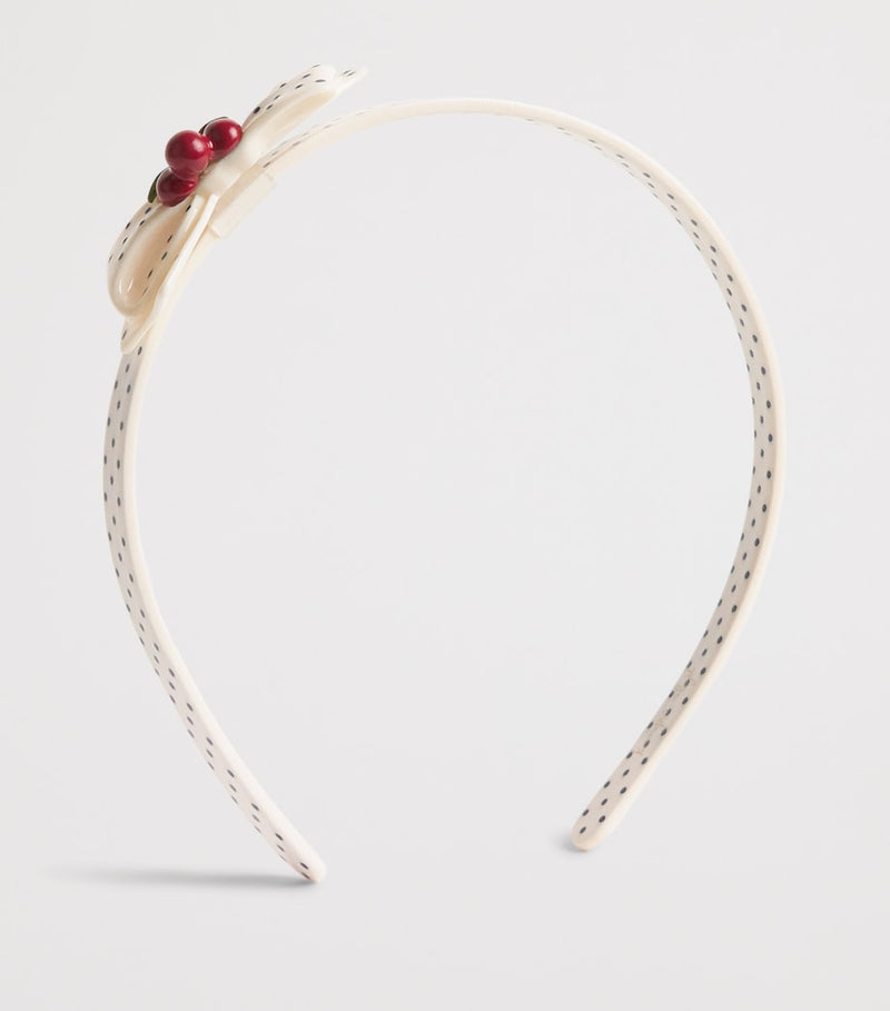 Konges Sløjd polka-dot cherry bow hairband (British brand)