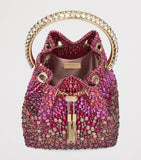 Jimmy Choo Bon Bon top-handle bag with crystal embellishment, imported from the UK