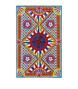 Harrods Carretto Siciliano Design Cotton Bath Mat 54cm x 87cm- Buy online at McGrocer