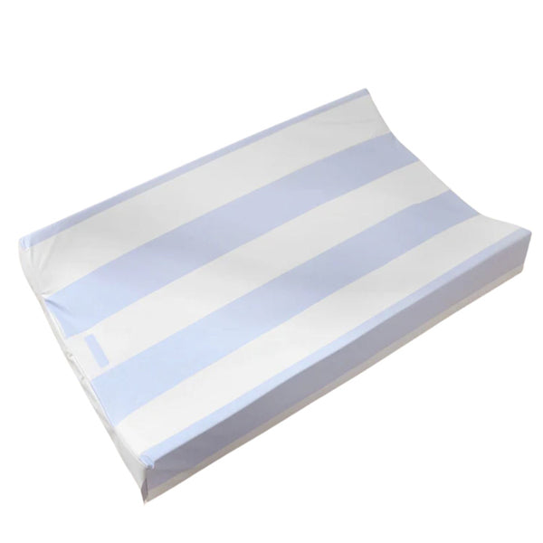 The Tiny Bed Company anti-roll changing mat Hamptons Soft Blue, imported from the UK