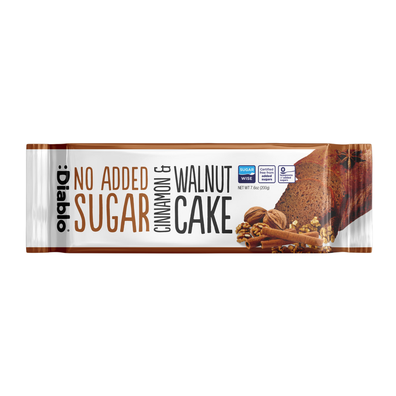 Diablo no added sugar cinnamon walnut cake 200g, imported from the UK