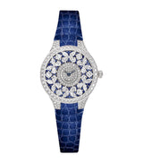 Harrods Graff White Gold Diamond and Sapphire Classic Butterfly Watch 33mm- Buy online at McGrocer