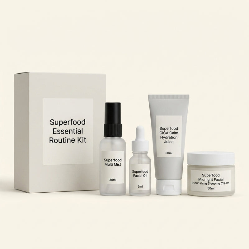 Elemis Superfood Essentials Routine Set skincare set, imported from the UK