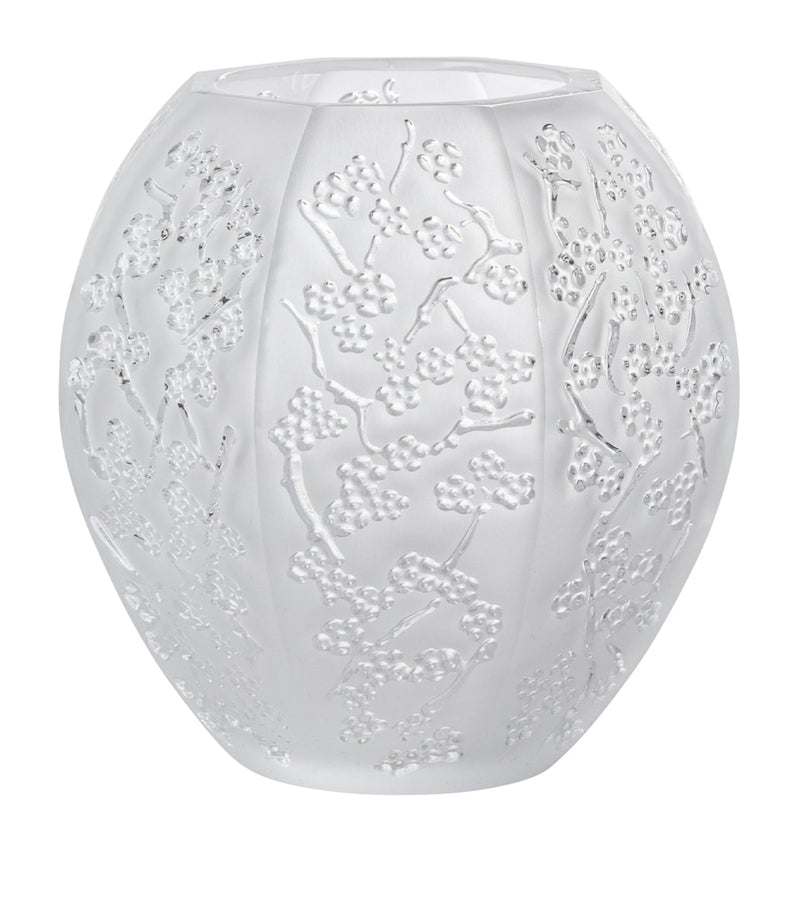 Lalique crystal Sakura vase 10.5cm (British brand)