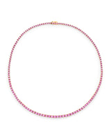 Harrods Anita Ko Rose Gold and Pink Sapphire Hepburn Necklace- Buy online at McGrocer