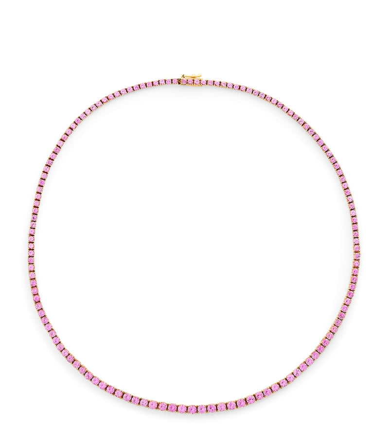 Anita Ko rose gold Hepburn necklace with pink sapphires - British product