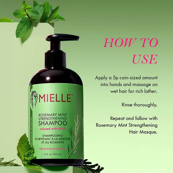 Mielle Rosemary Mint shampoo 355ml, imported from the UK