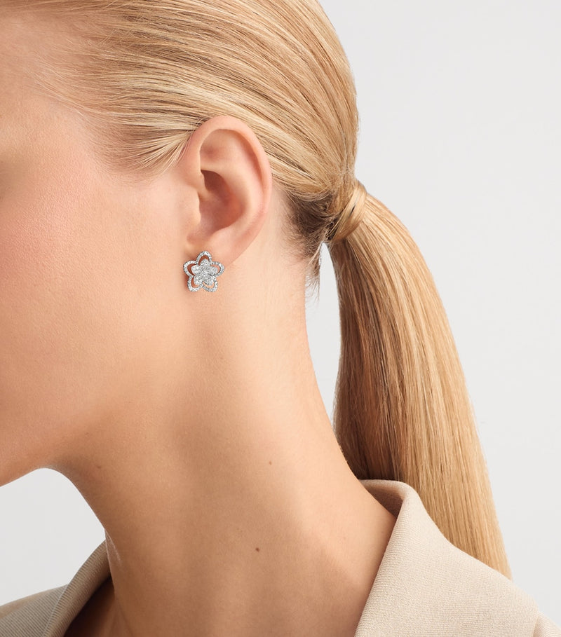Graff Wild Flower earrings white gold diamonds - British product