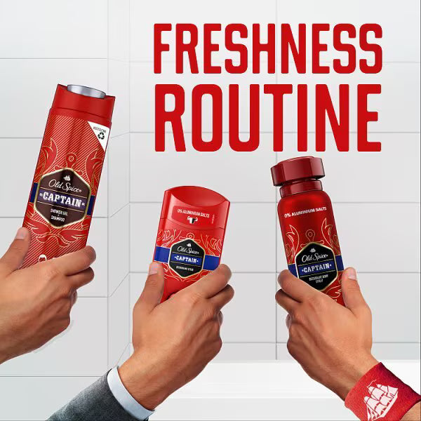 Old Spice Deodorant Spray Captain 150ml, imported from the UK