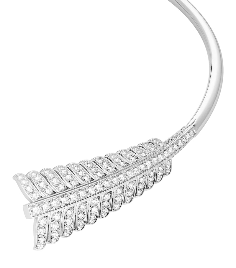 Boucheron white gold diamond choker 36cm (British brand)