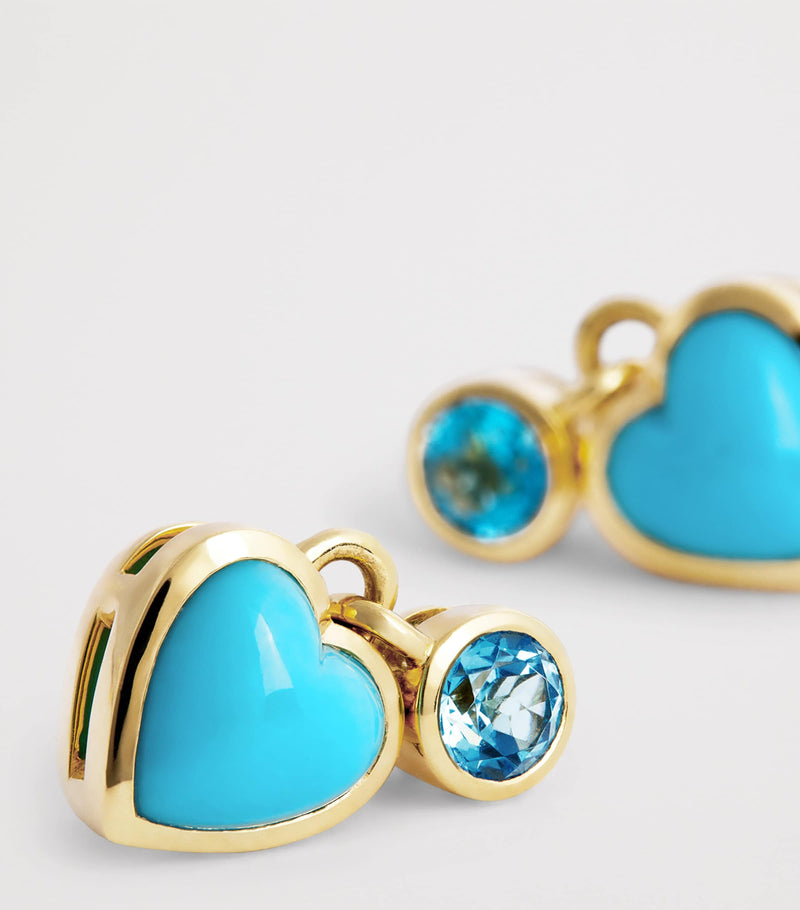 Emily P. Wheeler blue topaz heart earrings (British brand)