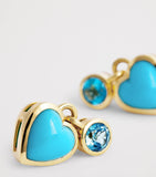 Emily P. Wheeler blue topaz heart earrings (British brand)
