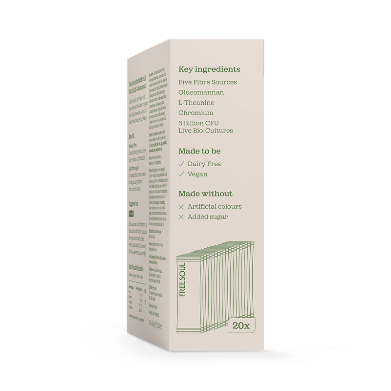 Free Soul fibre support sachets 20 count - British product