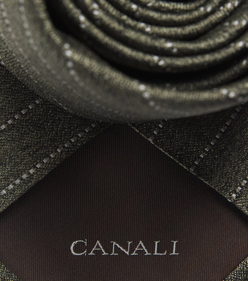 Canali silk stripe tie 8cm - British product