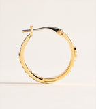 Tory Burch double hoop earrings gold-tone stainless steel, UK version