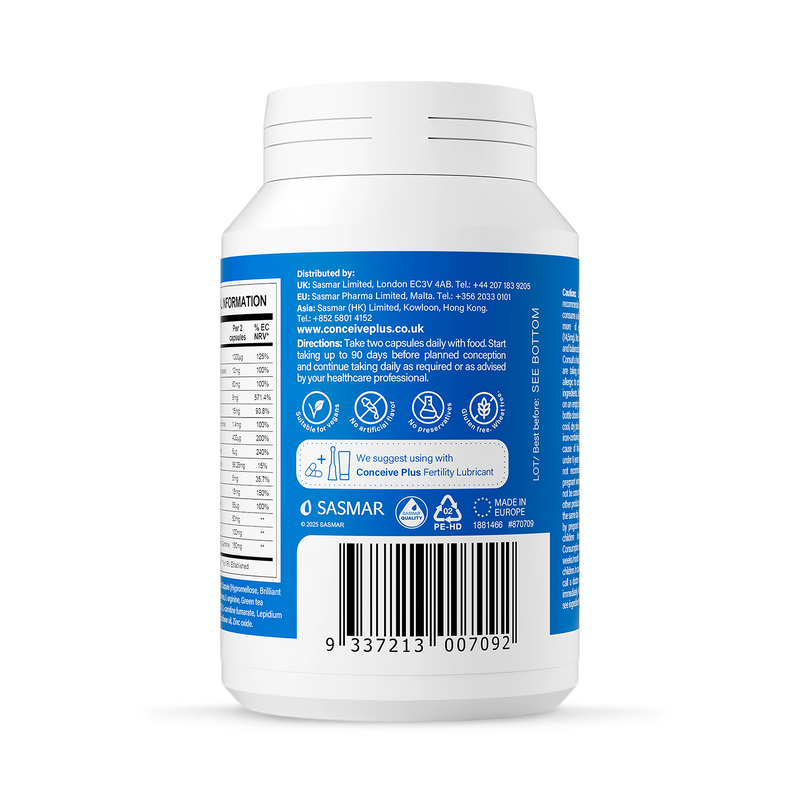 Conceive Plus fertility supplement for men 60 capsules, imported from the UK