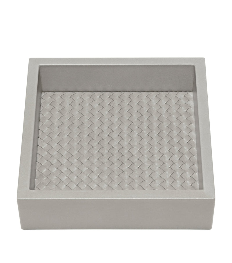 Riviere woven nappa leather storage tray, imported from the UK