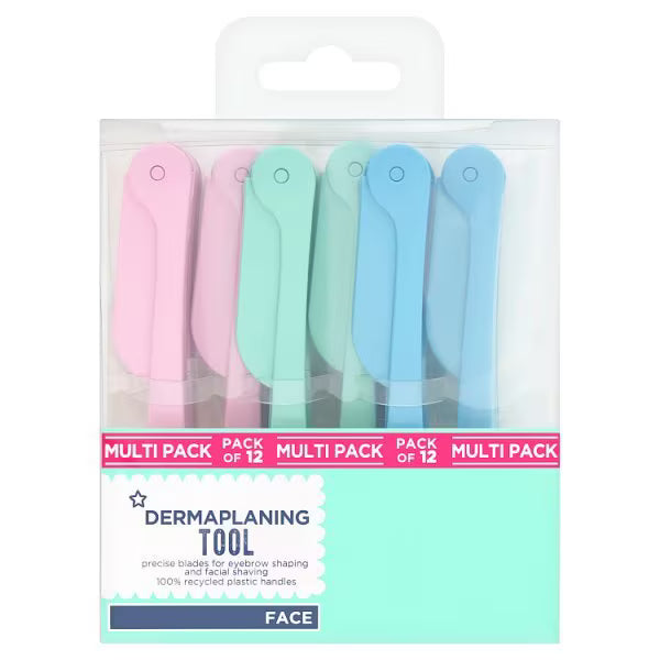 Superdrug dermaplaning eyebrow shaper tool kit 12 pack (British brand)
