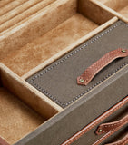 WOLF vegan leather trunk jewellery box with compartments (British brand)
