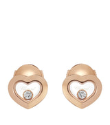 Harrods Chopard Happy Diamonds Icons Rose Gold and Diamond Earrings- Buy online at McGrocer