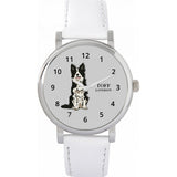 Superdrug Toff London Grey Ladies Black and White Border Collie Dog Watch- Buy online at McGrocer