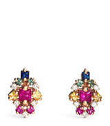 Harrods Suzanne Kalan Rose Gold Diamond and Rainbow Sapphire La Fantaisie Stud Earrings- Buy online at McGrocer