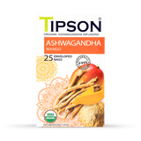 Tipson Organic Ashwagandha Ginger & Peach (25 Enveloped Tea Bags) - 999153