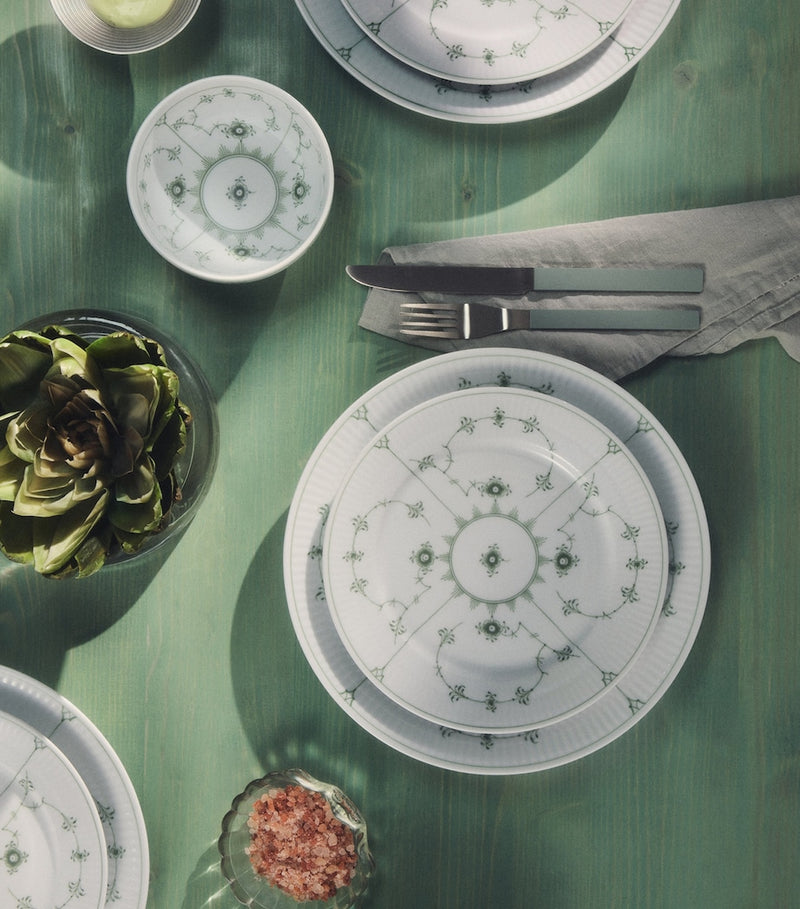 Royal Copenhagen Green Fluted plate 22cm - British product