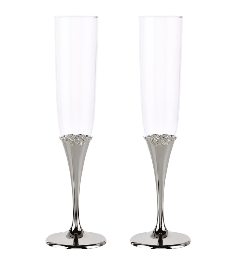 Wedgwood Vera Wang Infinity champagne flutes set of 2, UK version