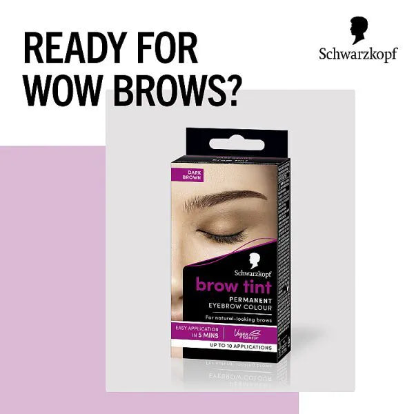 Schwarzkopf Brow Tint Dark Brown (British brand)