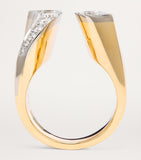 Engelbert yellow gold diamond statement ring - British product