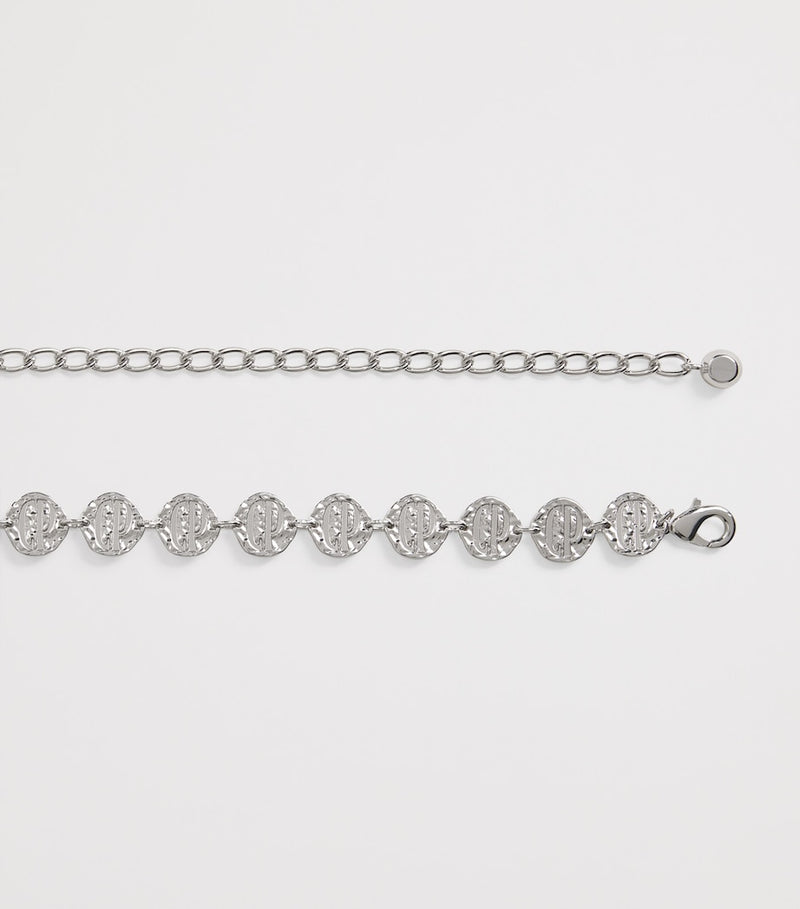 Claudie Pierlot logo embossed chain belt (British brand)
