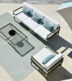 Indian Ocean Marina Outdoor 3-Seater Sofa, UK version