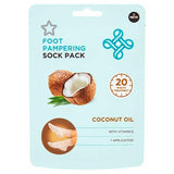 Superdrug Coconut Oil Pampering Foot Mask with Foot Socks GOODS Superdrug