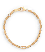 Harrods Suzanne Kalan Yellow Gold and Diamond Thick Block Chain Bracelet- Buy online at McGrocer