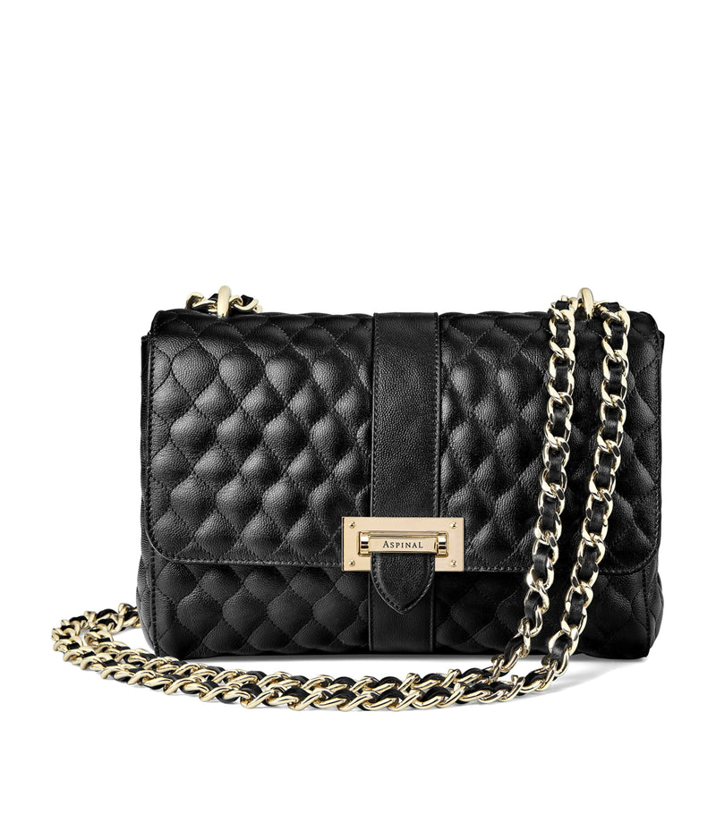Aspinal of London Lottie grained leather cross-body bag, imported from the UK