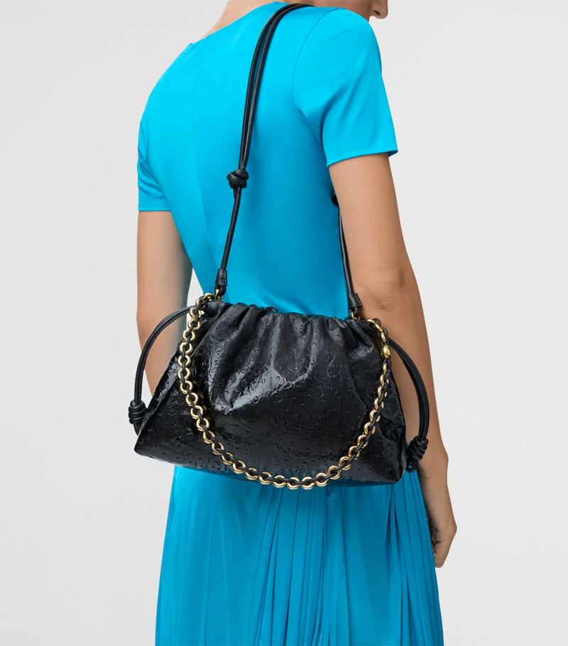 LOEWE Flamenco ostrich leather clutch bag - British product