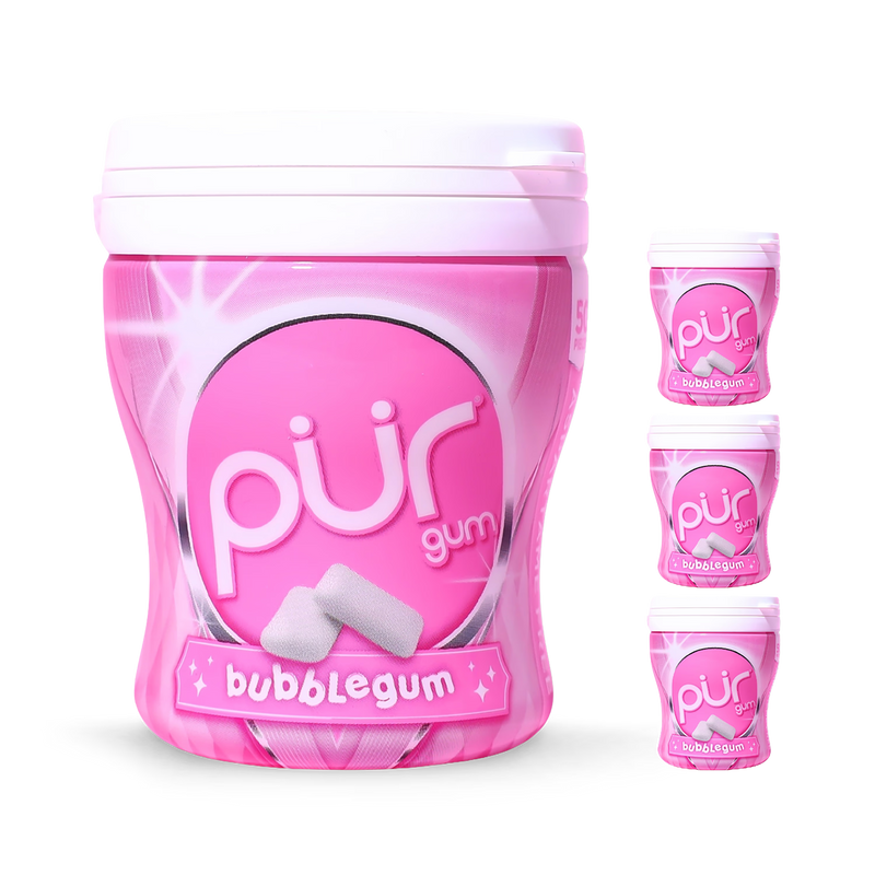 Bubblegum Gum 280g sugar-free gum shaker cups - British product