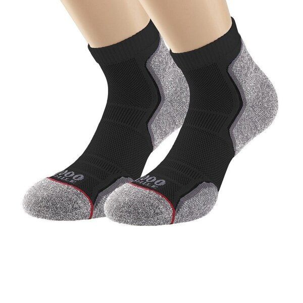 1000 Mile Mens Run Recycled Ankle Socks (Pack of 2) (L) - McGrocer