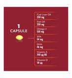 Seven Seas Cod Liver Oil Omega-3 120 capsules (British brand)