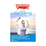Red Kooga Ginkgo Biloba and Ginseng supplement 32 tablets, UK version