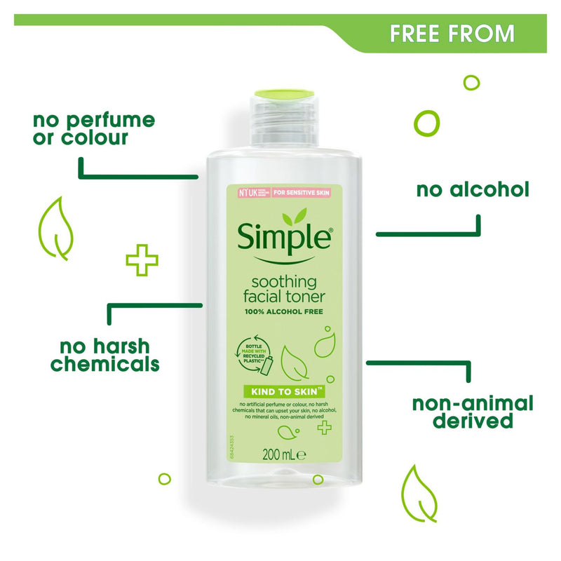 Simple Kind to Skin alcohol free facial toner 200ml (British brand)