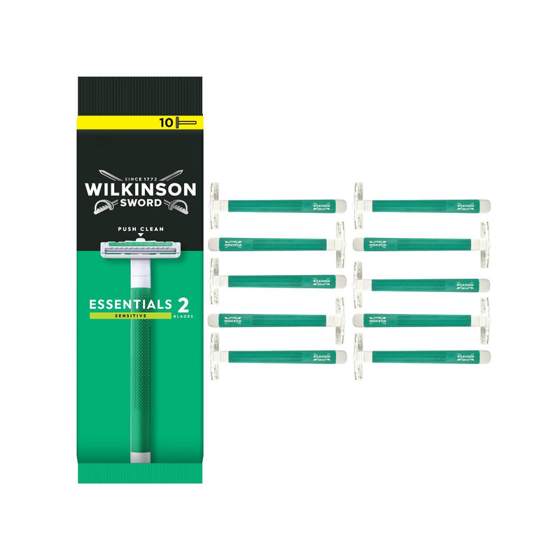 Wilkinson Sword Essentials 2 sensitive disposable razors 10 pack, imported from the UK